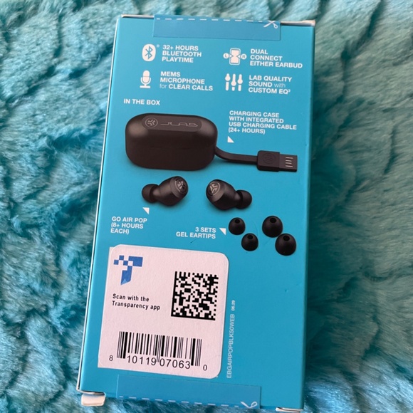 JLab Go Air POP True Wireless Bluetooth Earbuds, iOS, Android, Black Brand New - Picture 2 of 3